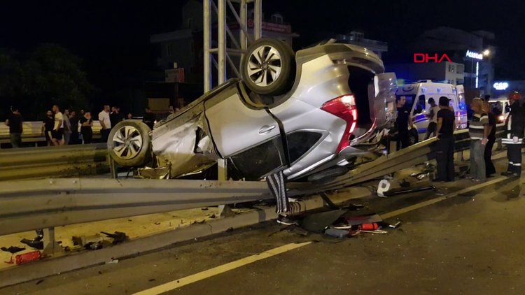 Cip, önündeki araca çarpıp takla attı: 1 ölü, 3 yaralı