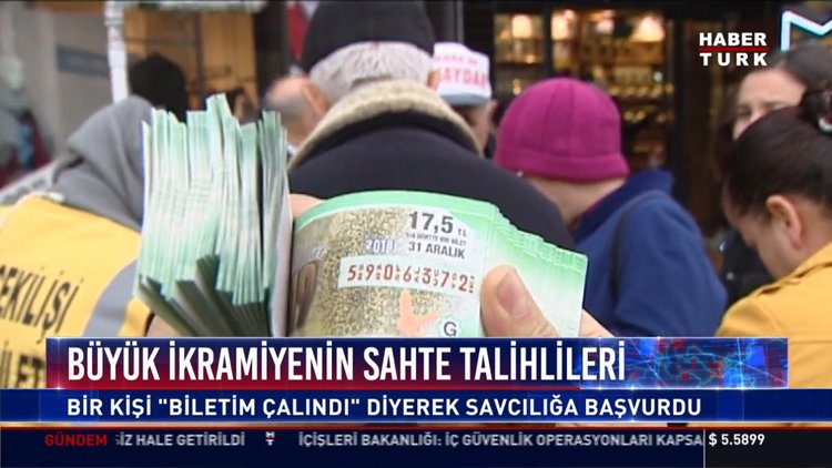 Sahte yılbaşı bileti ile 70 milyon liralık büyük ikramiyeyi kazandığını iddaa etti.