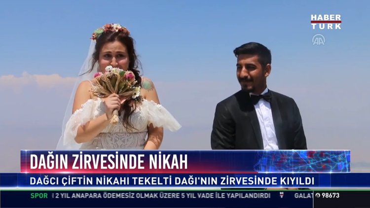 2550 metre yükseklikte nikah!