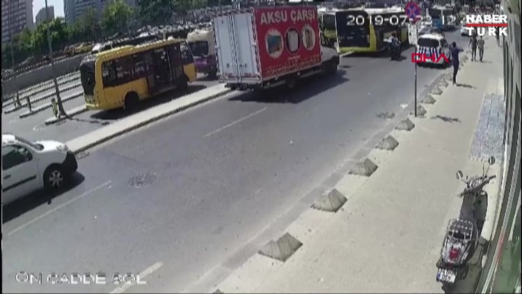 İş adamının filmleri aratmayan planı kamerada!