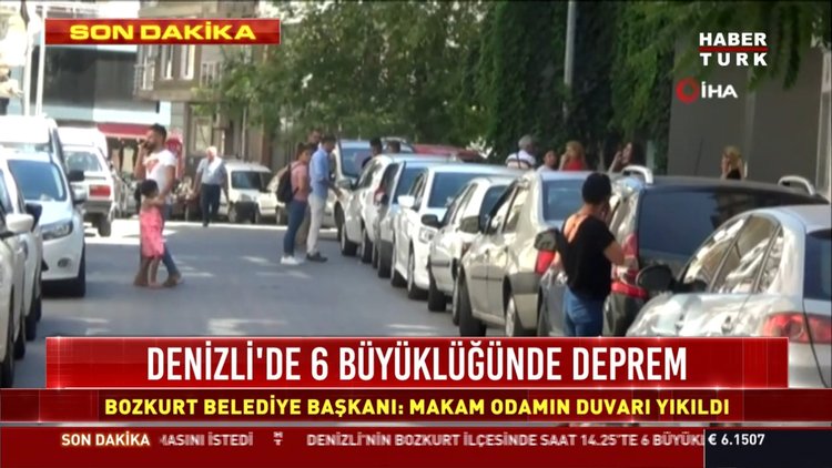 Denizli'de 6 şiddetinde deprem