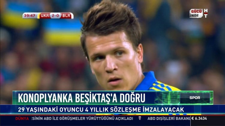 Beşiktaş'ta Konoplyanka heyecanı