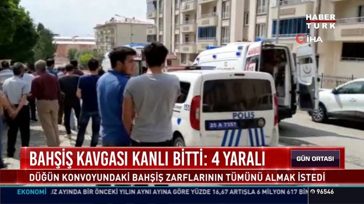 Bahşiş kavgası kanlı bitti : 4 yaralı