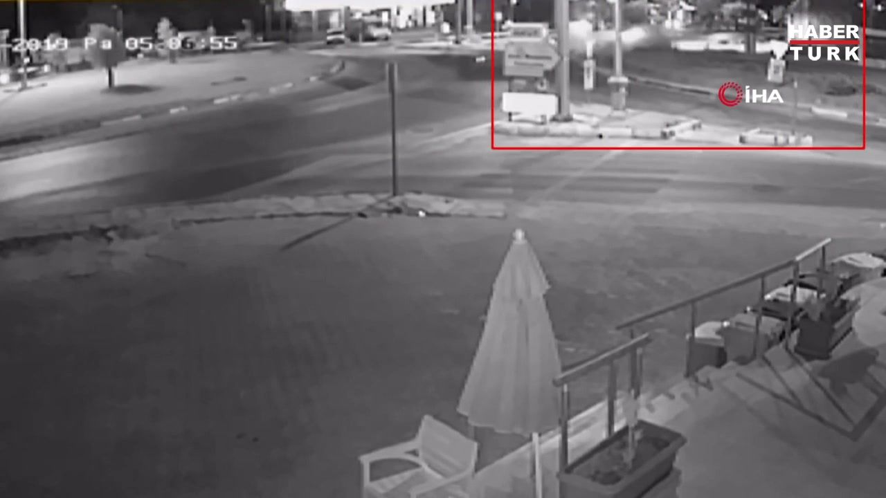 bodrum da yasanan akil almaz kaza guvenlik kamerasina yansidi