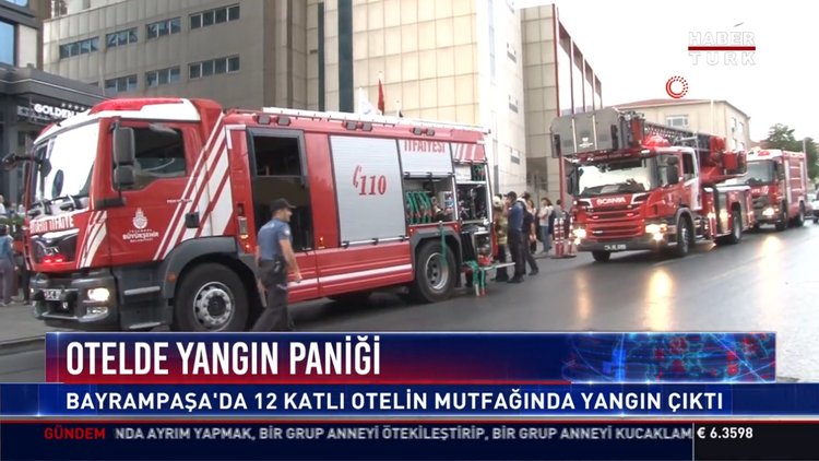 Otelde yangın paniği