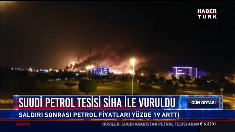 Suudi Petrol Tesisi SİHA ile vuruldu