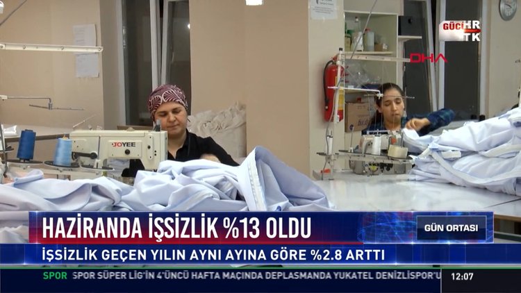Haziranda işsizlik %13 oldu