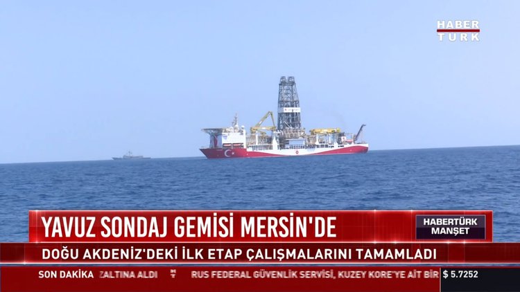Yavuz sondaj gemisi Mersin de