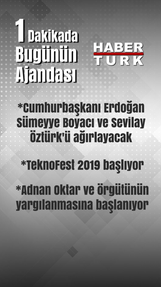 Bugünün gündemi... HABERTURK.COM