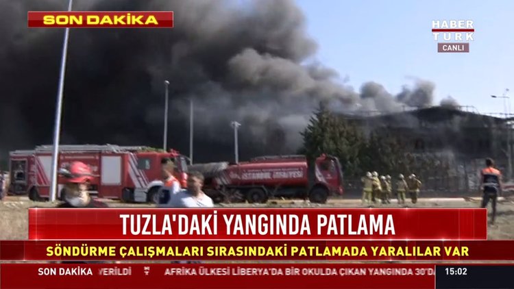 Tuzla'daki yangında patlama