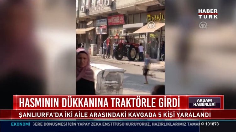 Hasmının dükkanına traktörle girdi