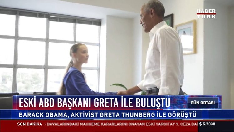 Eski ABD başkanı Greta ile buluştu
