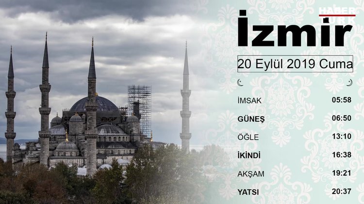 İzmir Cuma namazı saat kaçta? 20 Eylül İzmir Cuma saati