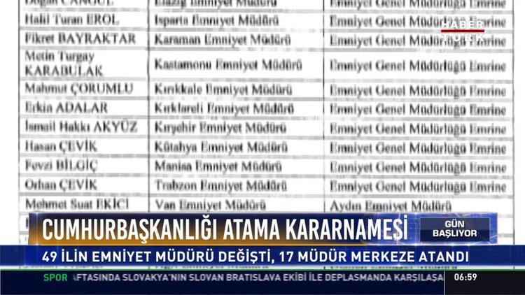 Cumhurbaşkanlığı atama kararnamesi