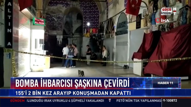 Bomba ihbarcısı şaşkına çevirdi