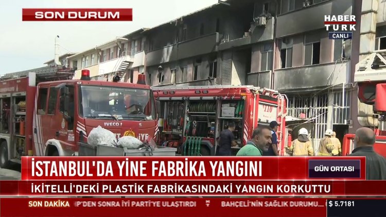 İstanbul'da yine fabrika yangını