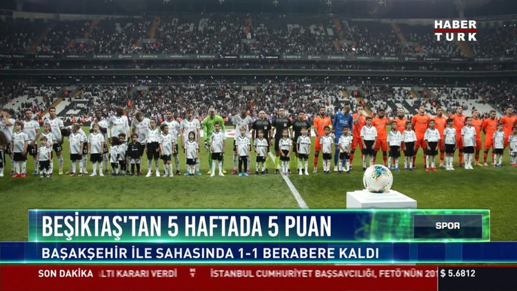 Beşiktaş'tan 5 haftada 5 puan