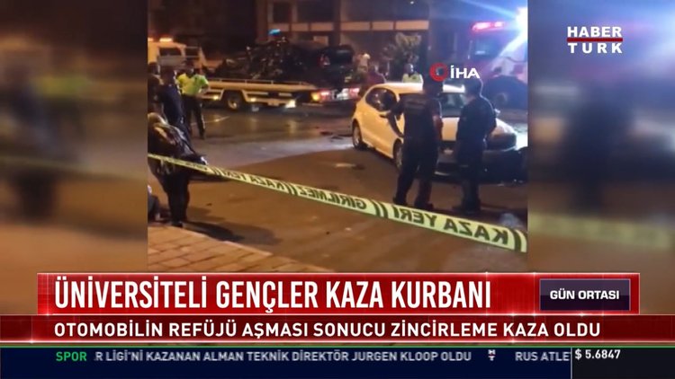Üniversiteli gençler kaza kurbanı