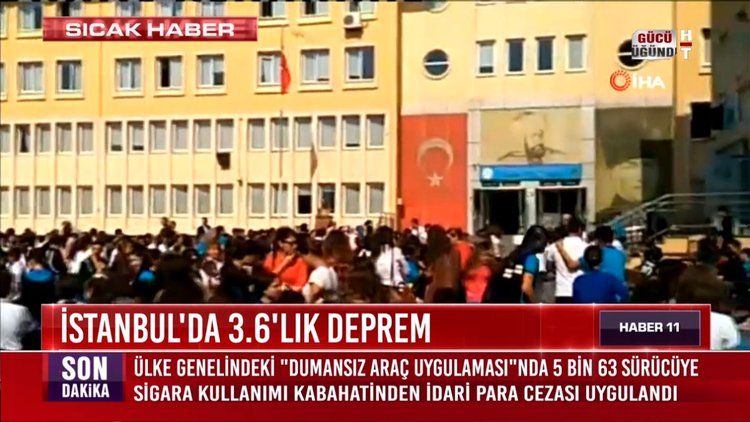 İstanbul Silivri'de 3.6'lık deprem