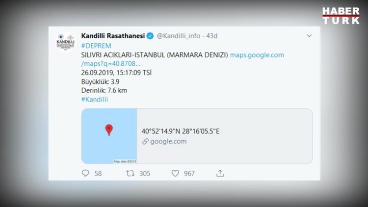 Son depremler: Kandilli Rasathanesi