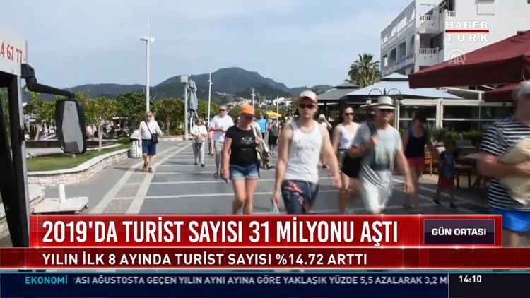 2019'da turist sayısı 31 milyonu aştı