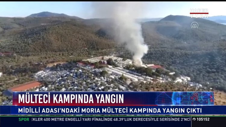 Mülteci kampında yangın