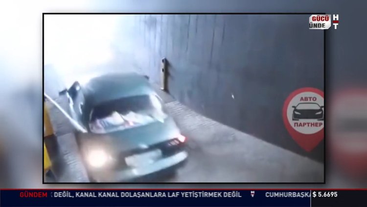 Otoparktan bariyerle çıktı