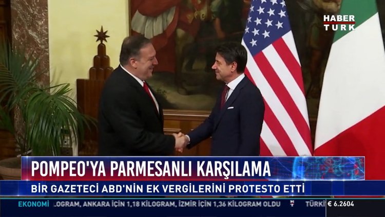 Pompeo'ya parmesanlı karşılama
