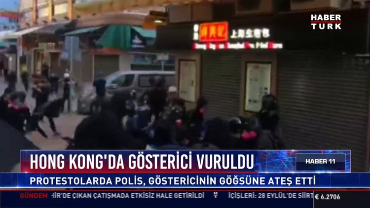 Hong Kong'da gösterici vuruldu
