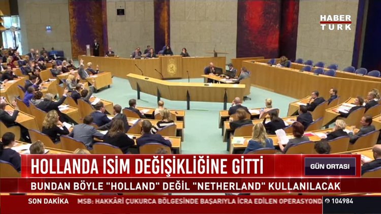 Hollanda isim değişikliğine gitti