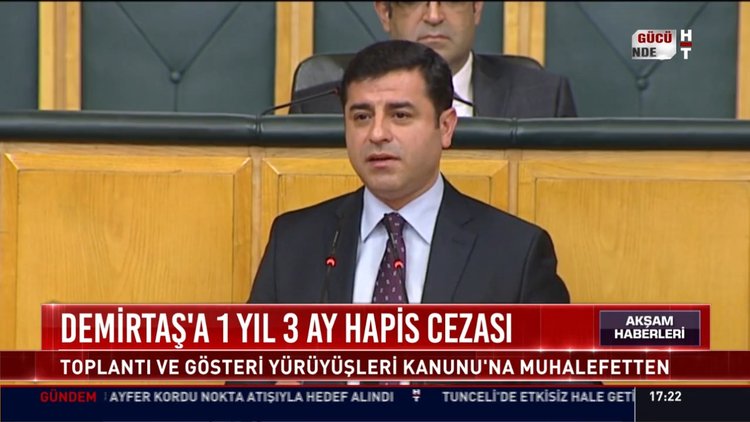 Demirtaş'a 1 yıl 3 ay hapis cezası