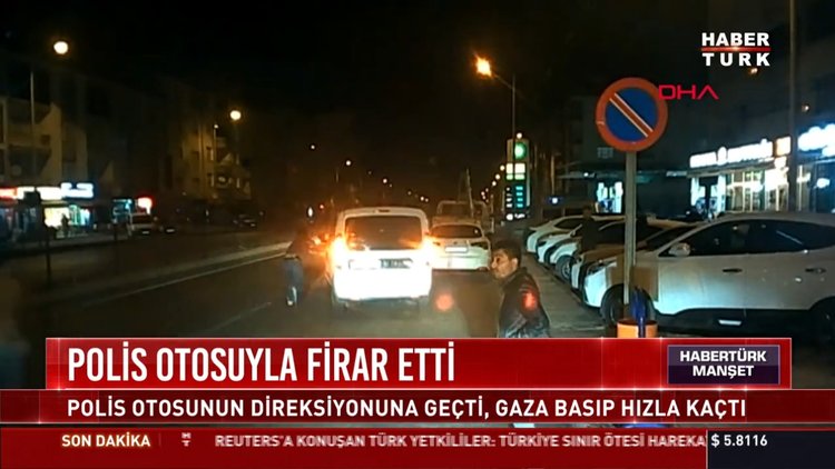 Polis otosuyla firar etti