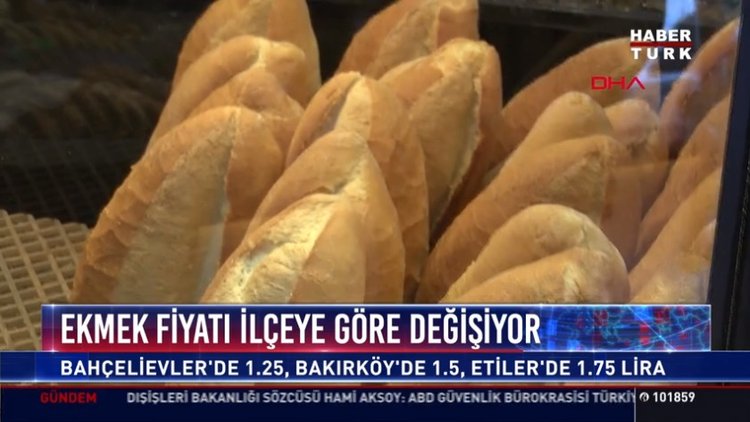 Ekmek fiyatı ilçeye göre değişiyor