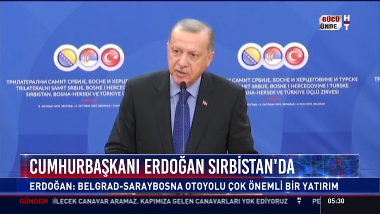 Cumhurbaşkanı Erdoğan Sırbistan'da