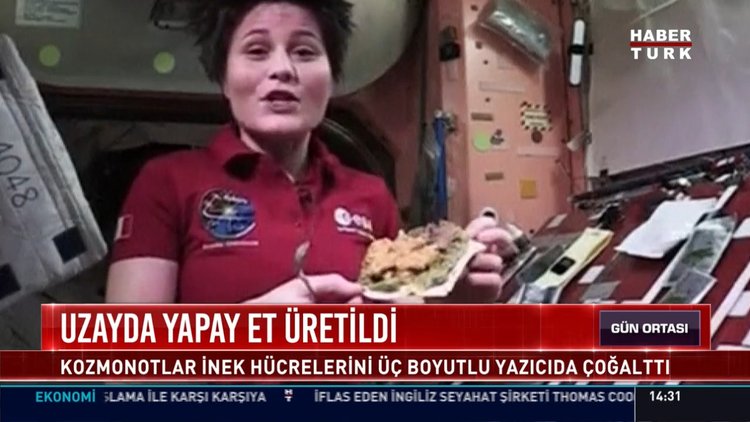 Uzayda yapay et üretildi