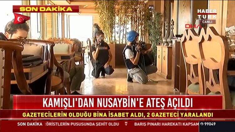 Gazetecilerin olduğu bina isabet alındı, 2 gazeteci yaralandı!