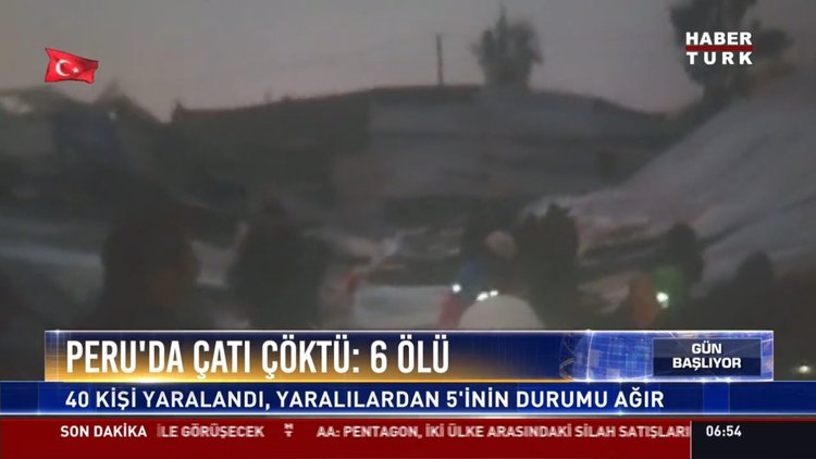 Peru'da çatı çöktü:6 ölü