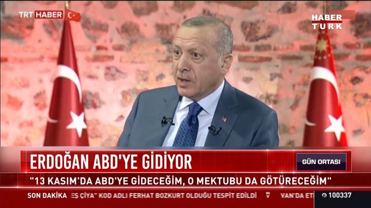Cumhurbaşkanı Recep Tayyip Erdoğan ABD'ye gidiyor