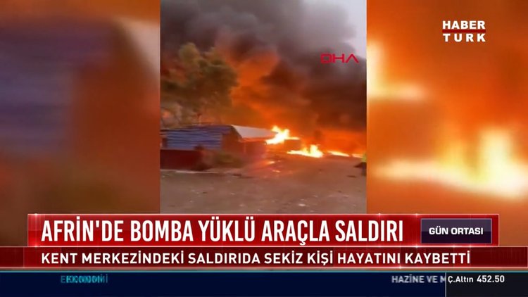 Afrin'de bomba yüklü araçla saldırı