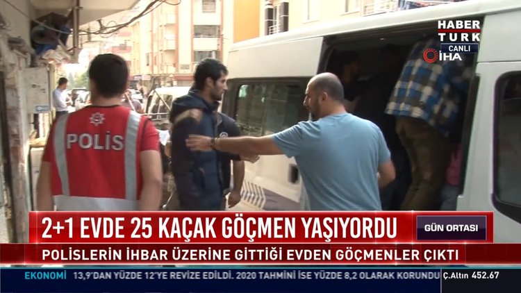 2+1 evde 25 kaçak göçmen yaşıyordu