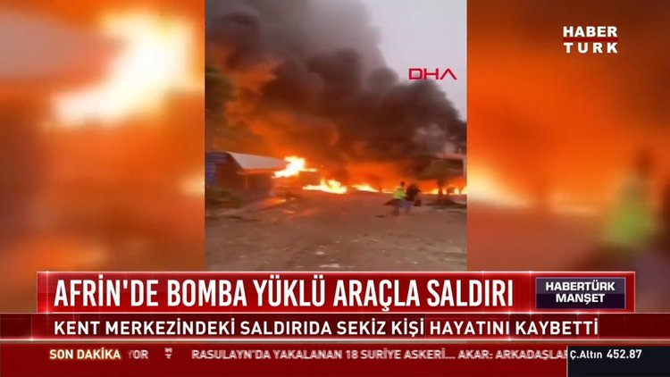 Afrin'de bomba yüklü araçla saldırı