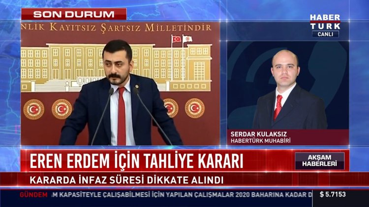 Eski CHP Milletvekili Eren Erdem'in tahliyesine karar verildi