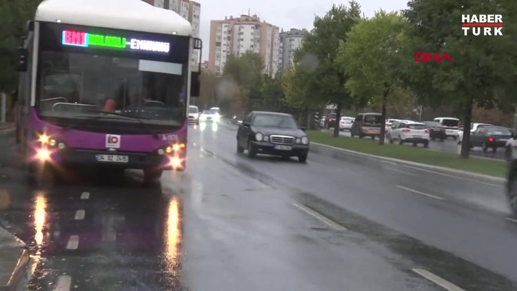 İstanbul'da yağmur ve trafik
