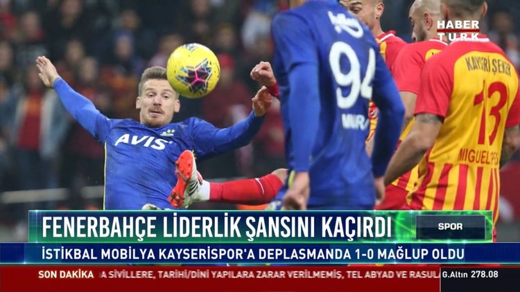 Fenerbahçe liderlik şansını kaçırdı