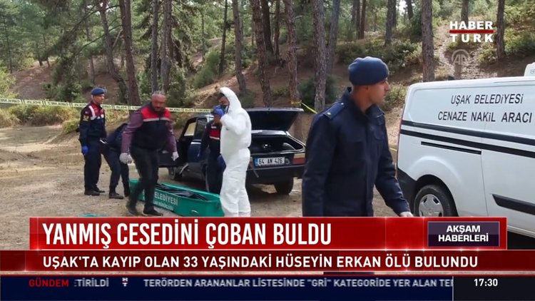 Yanmış cesedini çoban buldu