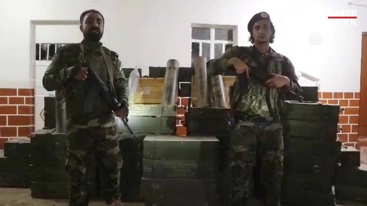 YPG/PKK'nın silah depolarında ABD'nin havan topları bulundu