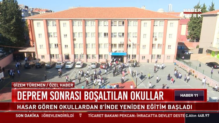 Depremden hasar gören okullardan 8'inde yeniden eğitim başladı