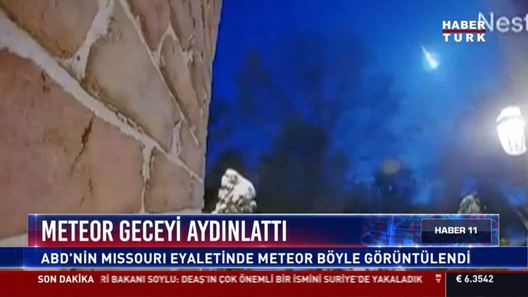 Meteor geceyi aydınlattı