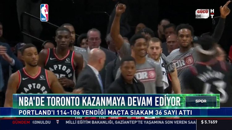 NBA'de Toronto kazanmaya devam ediyor