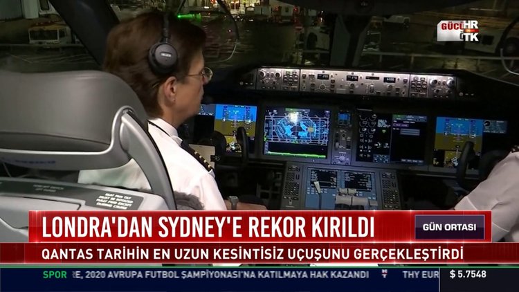 Qantas 19 saat 19 dakikada Londra'dan Sydney'e uçtu